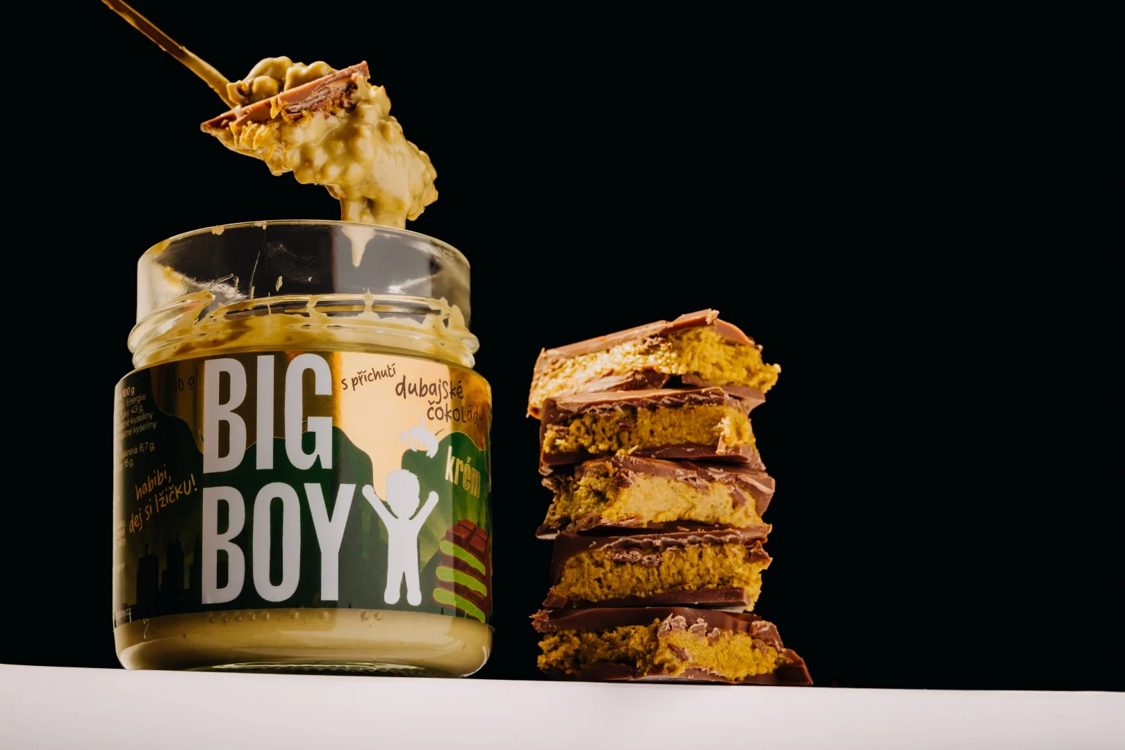 BIG BOY® Pistáciový krém s príchuťou dubajskej čokolády 170g