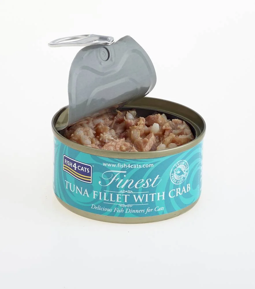 FISH4CATS Konzerva pre mačky Finest tuniak s krabom 70g 1×70 g, konzerva pre mačky