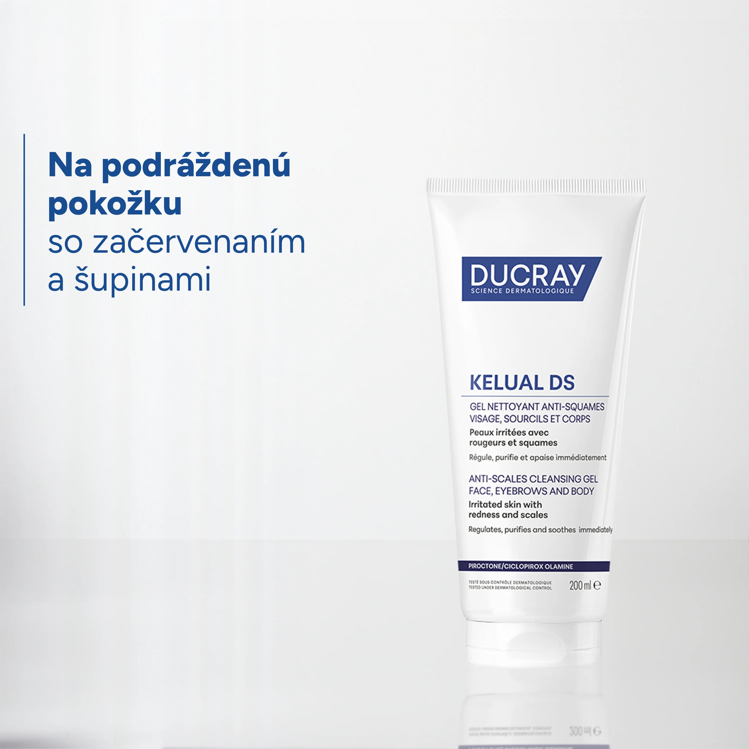 Ducray Kelual DS Čistiaci gél 1×200 ml, čistiaci gél