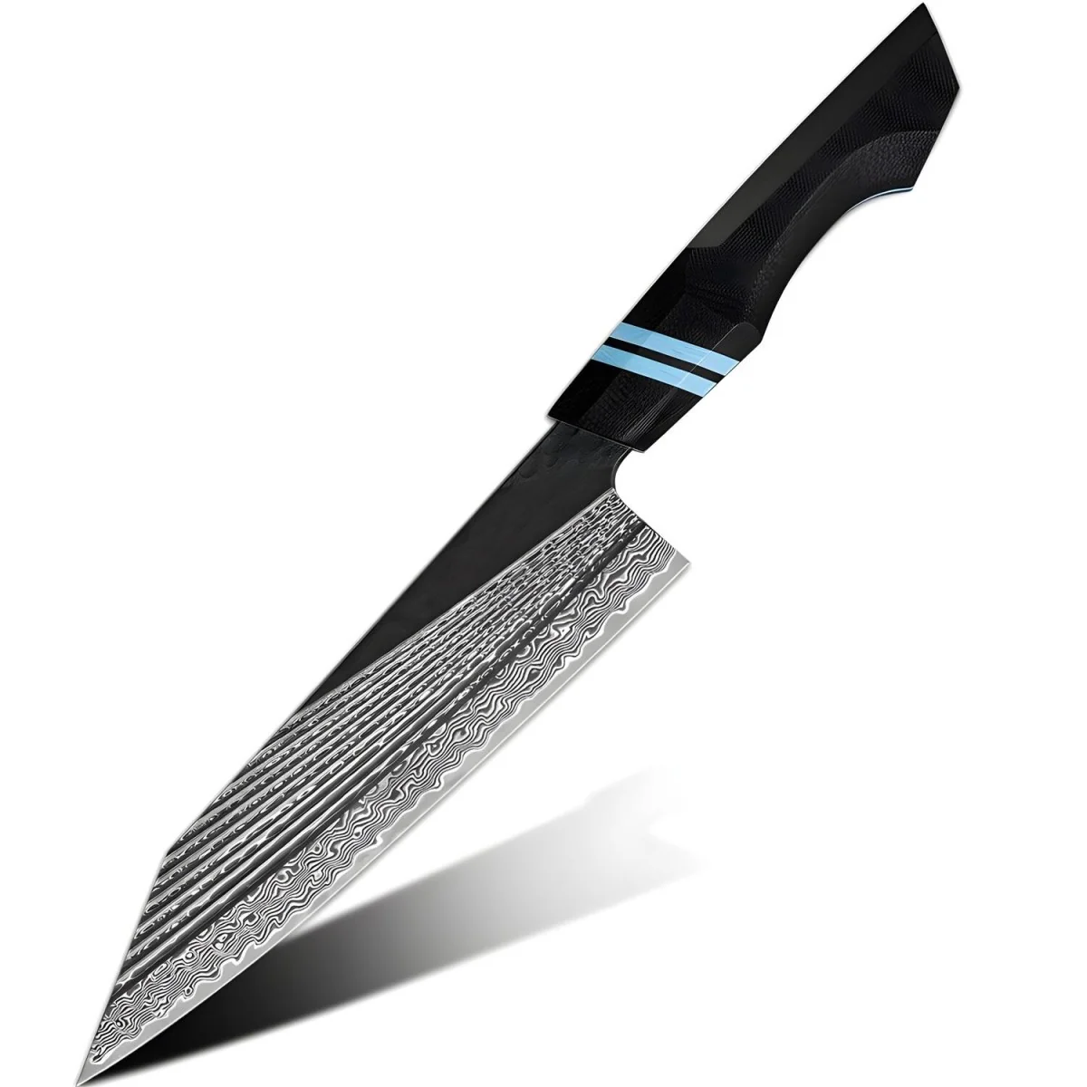 Damaškový kuchynský nôž Zetsurin-Kiritsuke 20,3 cm čepeľ, HRC60±2
