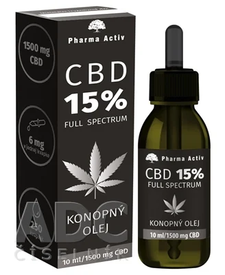 CBD 15% Full Spectrum Konopný olej 1500mg 10 ml