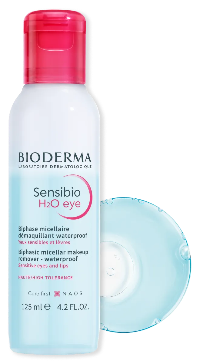 Bioderma Sensibio H2O eye 1×125 ml, upokojujúci dvojfázový micelárny odličovač