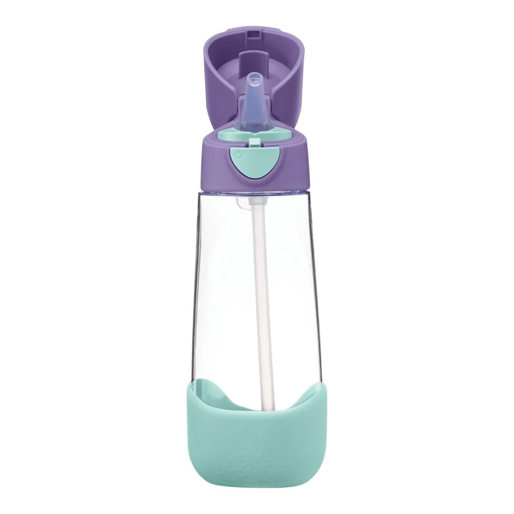 Fľaša na pitie so slamkou 600 ml lilac pop