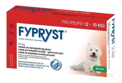 FYPRYST PSY 2-10 KG 1×67 mg, liečivo pre psy
