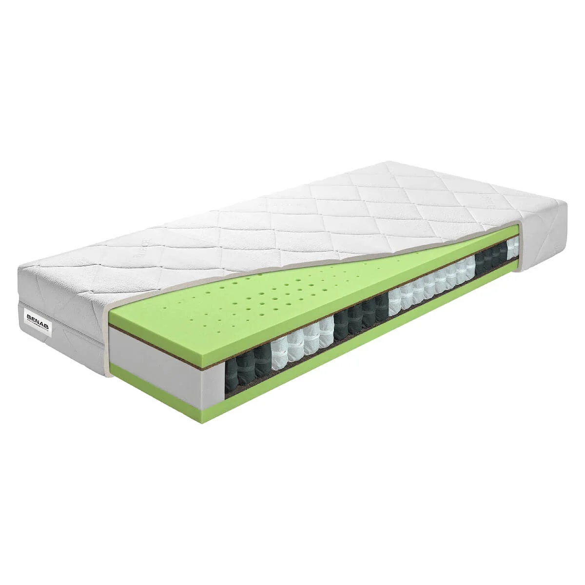 Matrac Benab Seven Zone Ergonomic H3 / H4 140 x 200 cm Taštičkový matrac 23 cm taštičkový sendvičový