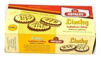 LIMKY DIÉTNE KEKSY KAKAOVÉ 1×150 g, bezlepkové, plnené