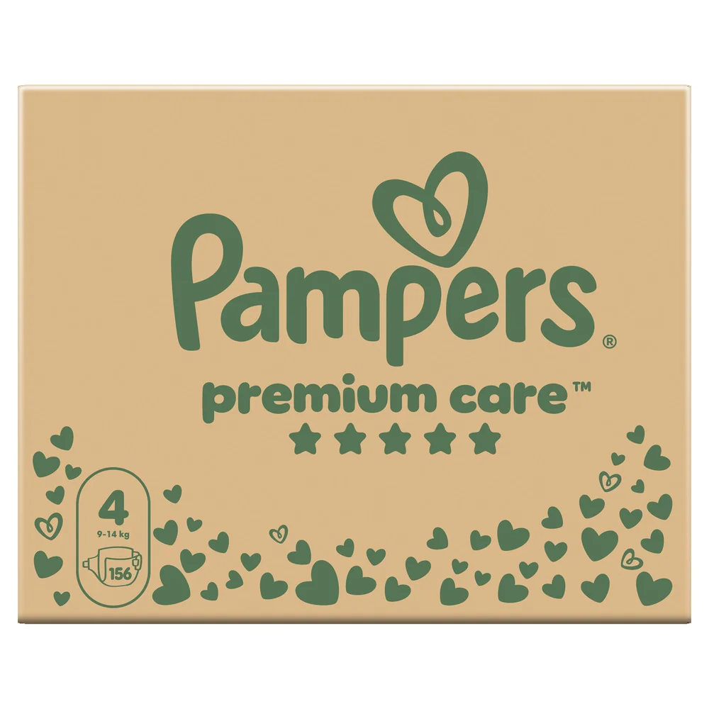 Pampers Premium Care detské plienky veľkosť 4, 9kg-14kg 156 ks