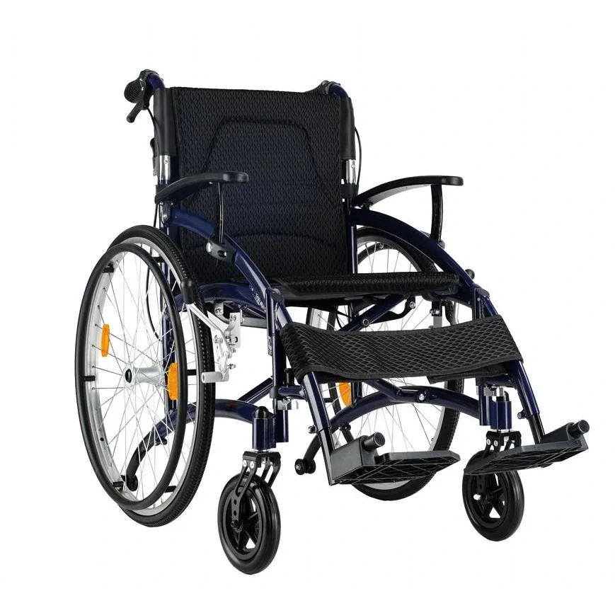 Timago ľahký invalidný vozík EXCLUSIVE-TIM LIGHT, šírka 46cm, modrý, pevné kolesá Farba: modrá