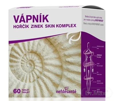 nefdesanté VÁPNIK HORČÍK ZINOK SKIN KOMPLEX 1×60 ks, výživový doplnok