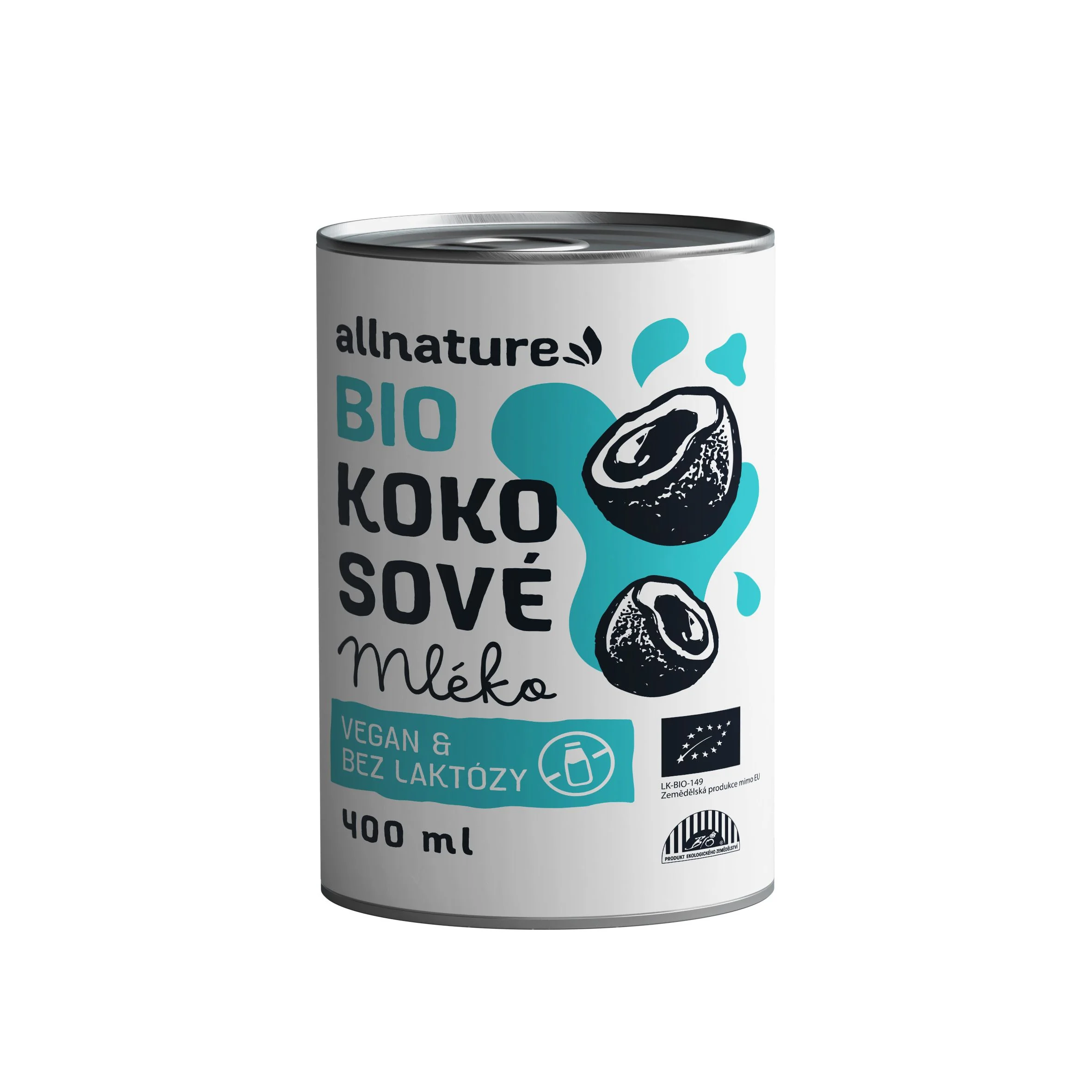 Allnature KOKOSOVÉ mlieko 1×400 ml, kokosové mlieko