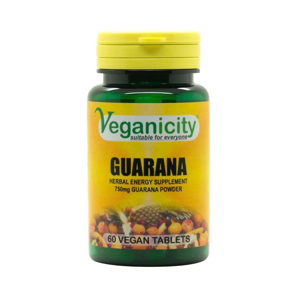 Veganicity Guarana 750 mg, 60 vegan tabliet 