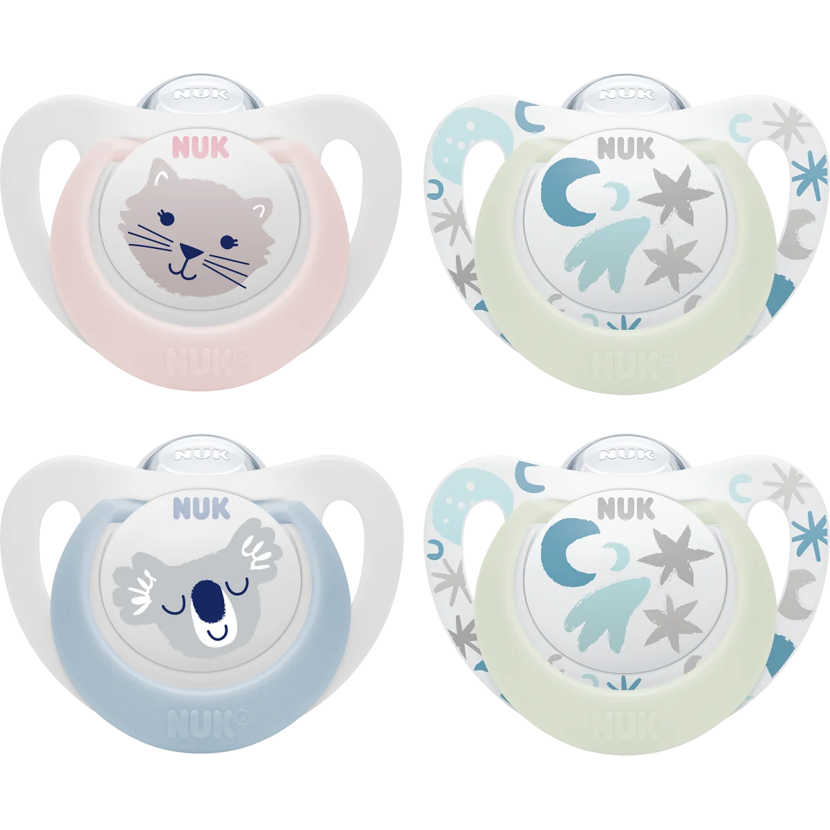NUK CUMLIK STAR DEN & NOC 0-6M 2KS 1×2 ks, cumlík 0-6m