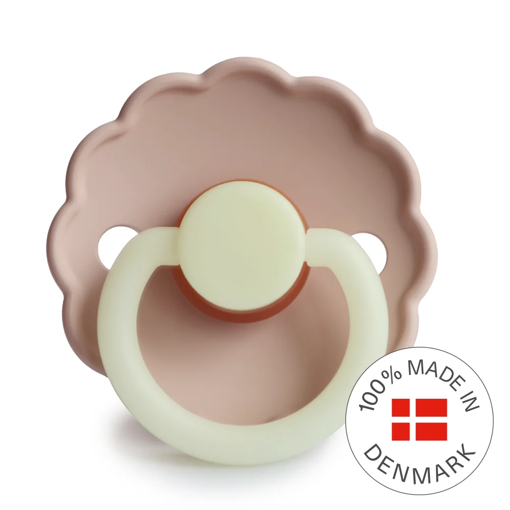FRIGG Daisy kaučuk cumlík Blush Night, 0-6m, 1×1 ks, cumlík