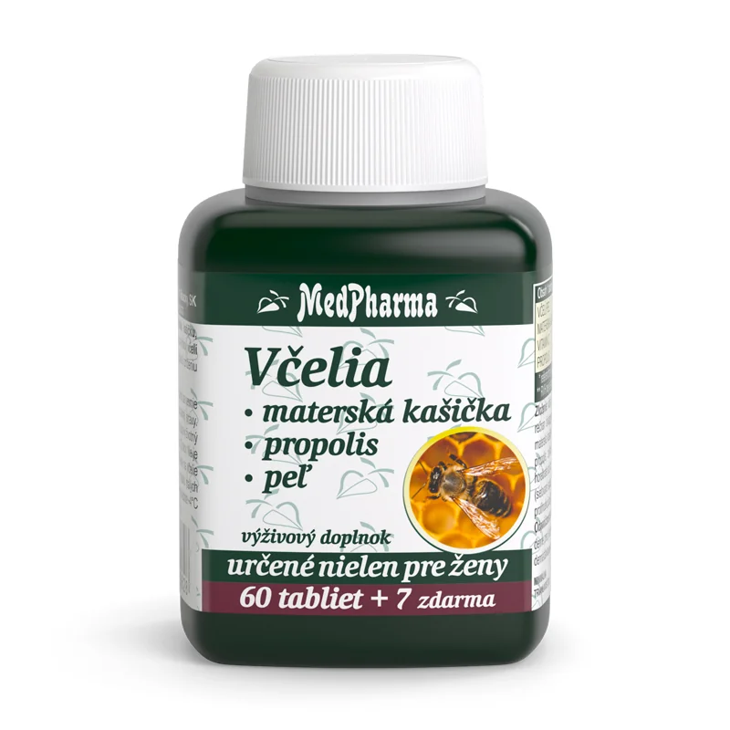 MedPharma VČELIA MAT. KAŠIČKA + PROPOLIS + PEĽ 1×67 tbl, VČELIA MAT. KAŠIČKA + PROPOLIS + PEĽ