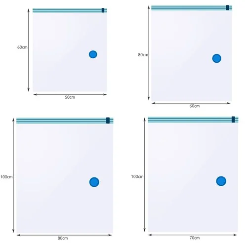 Vákuové vrecia, 4ks 40x60, 3ks 50x60cm, 2ks 60x80cm, 1ks 80x100cm