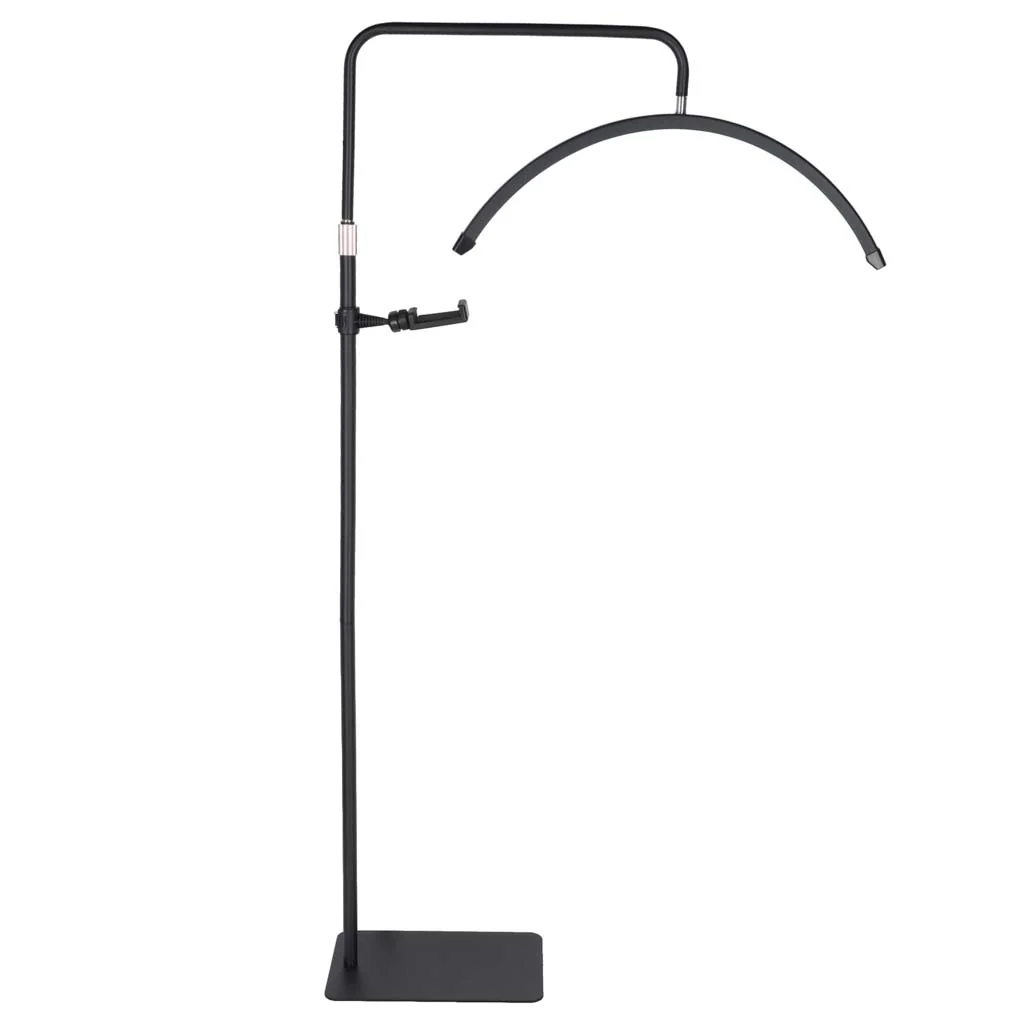 LED oblúková lampa na predlžovanie rias 36 W so stojanom a držiakom na mobil