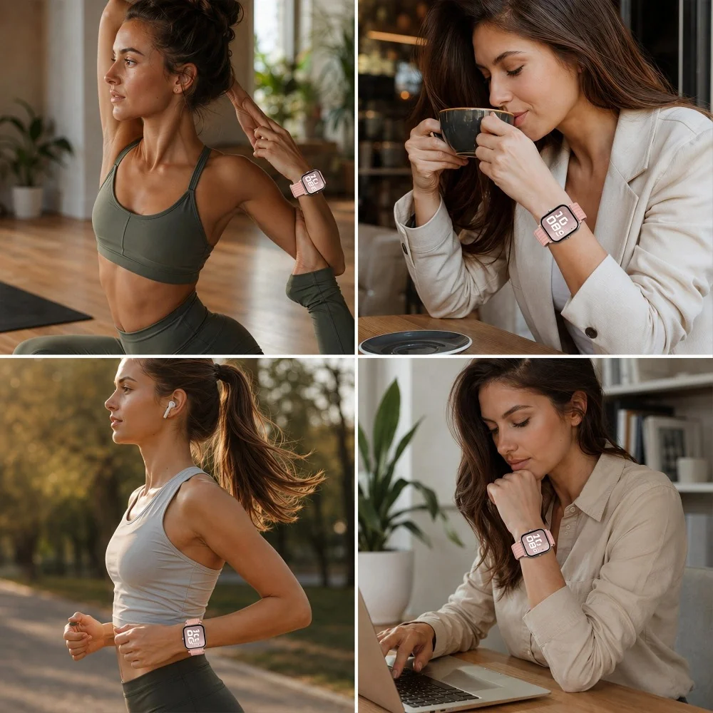 Tech-Protect Nylon remienok na Huawei Watch Fit 3 / 4 / 4 Pro / 5 / 5 Pro, light pink