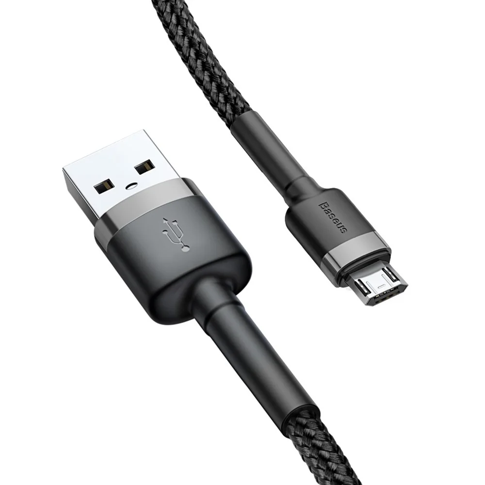 Baseus Cafule kábel USB / Micro USB 2A 3m, čierny/sivý