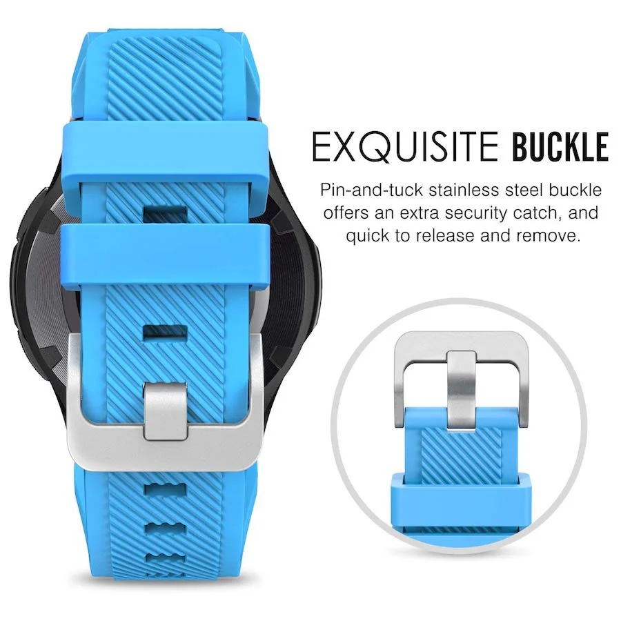 BStrap Silicone Sport remienok na Xiaomi Haylou Solar LS05 light blue