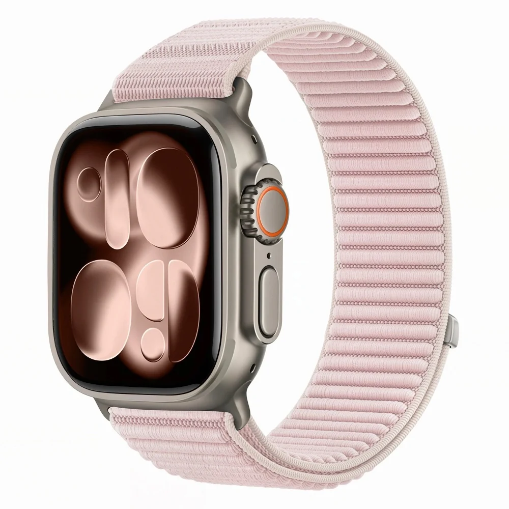 Tech-Protect Nylon Loop remienok na Apple Watch 44/45/46/49mm, powder pink