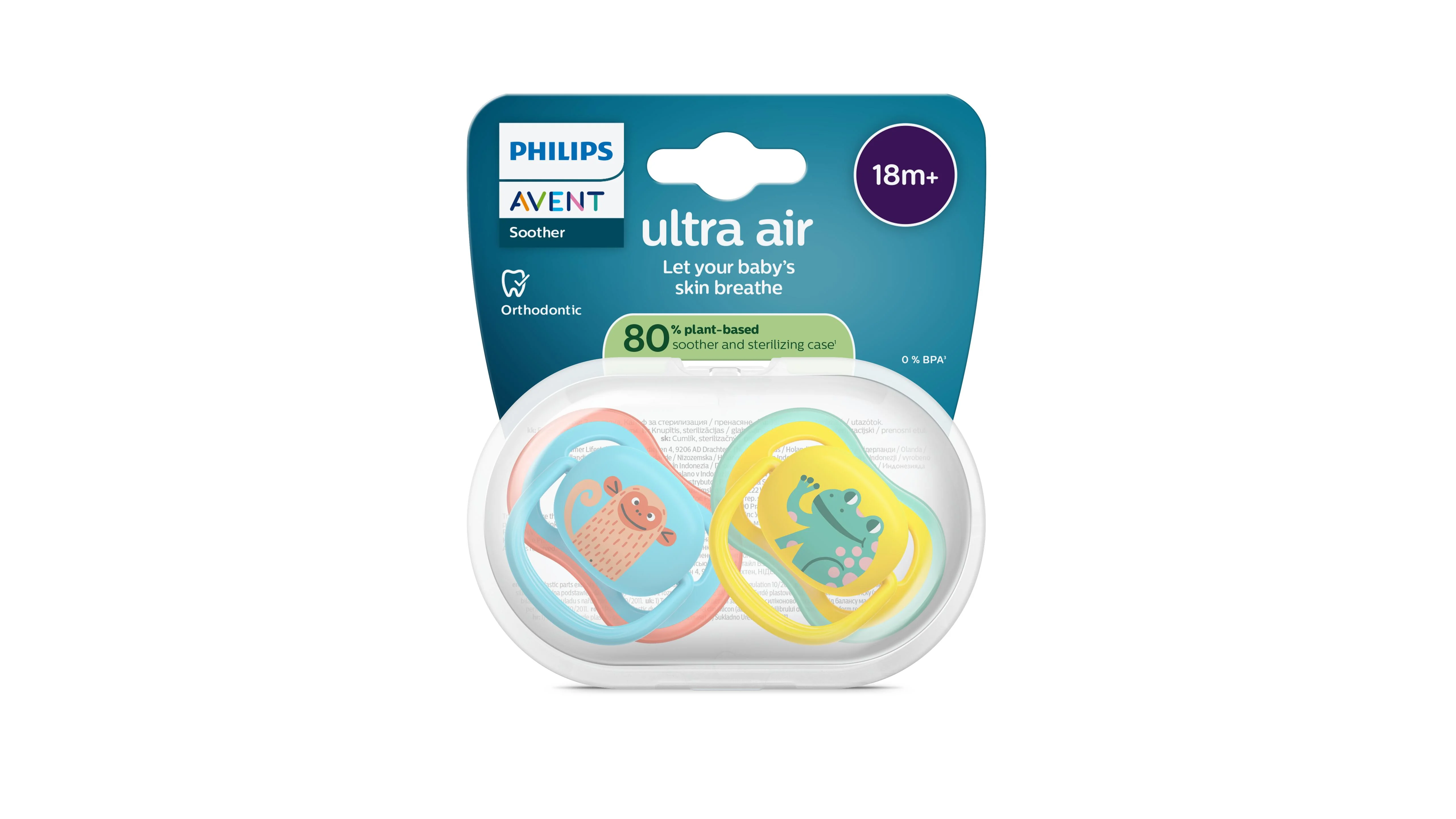 Philips AVENT - Cumlík Ultra air s obrázkom SCF349/58, 18 m+, chlapec 2 ks
