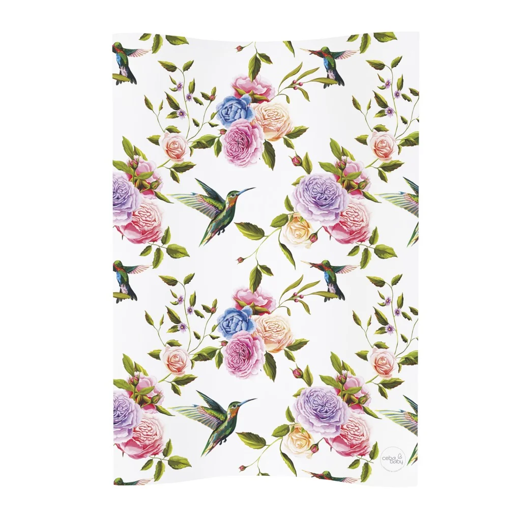 CEBA Podložka prebaľovacia 2-hranná mäkká COSY (50x70) Flora&Fauna Flores 1×1 ks
