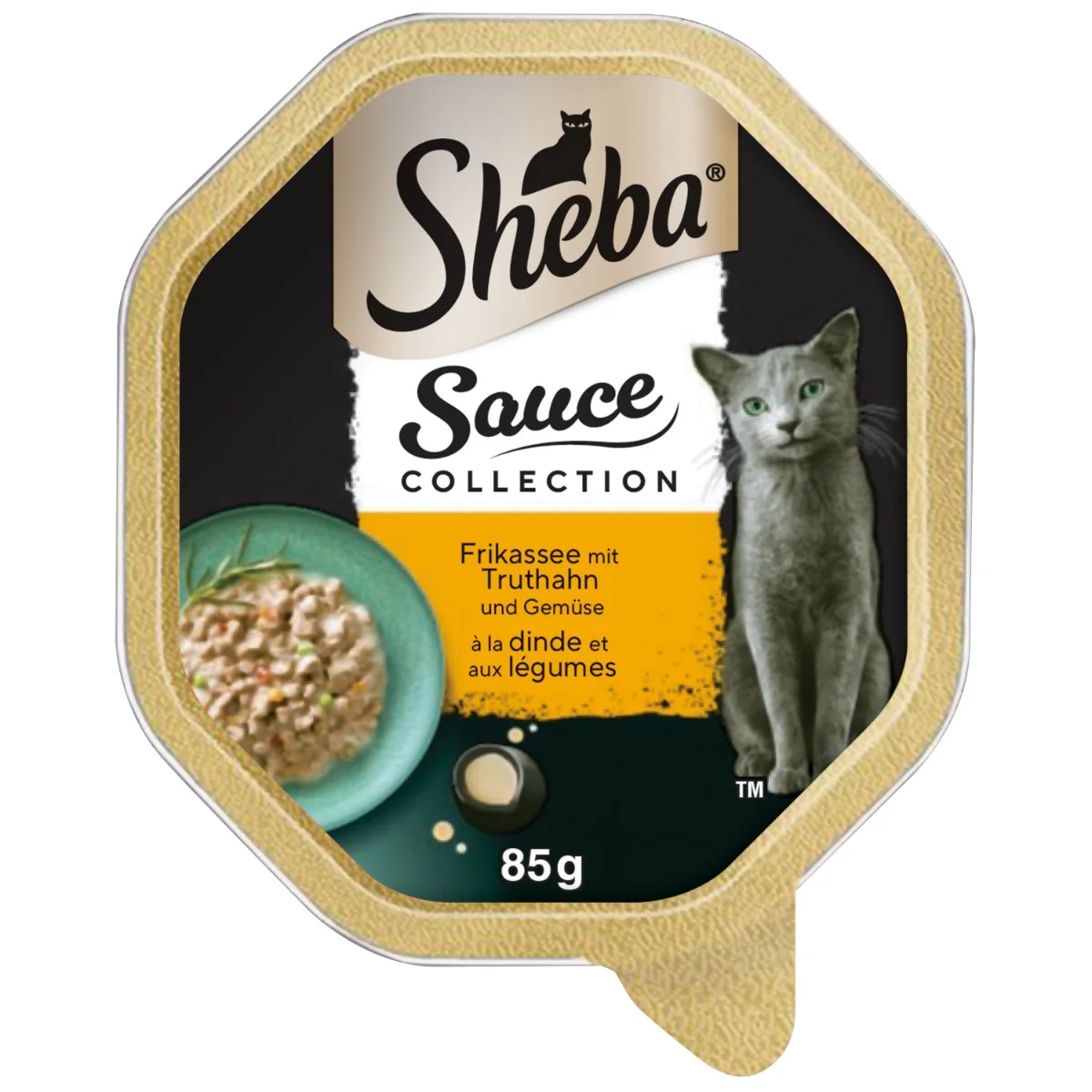 SHEBA vanička s morčacím mäsom a zeleninou 1×85g, vanička pre mačky, morčacie a zenenina