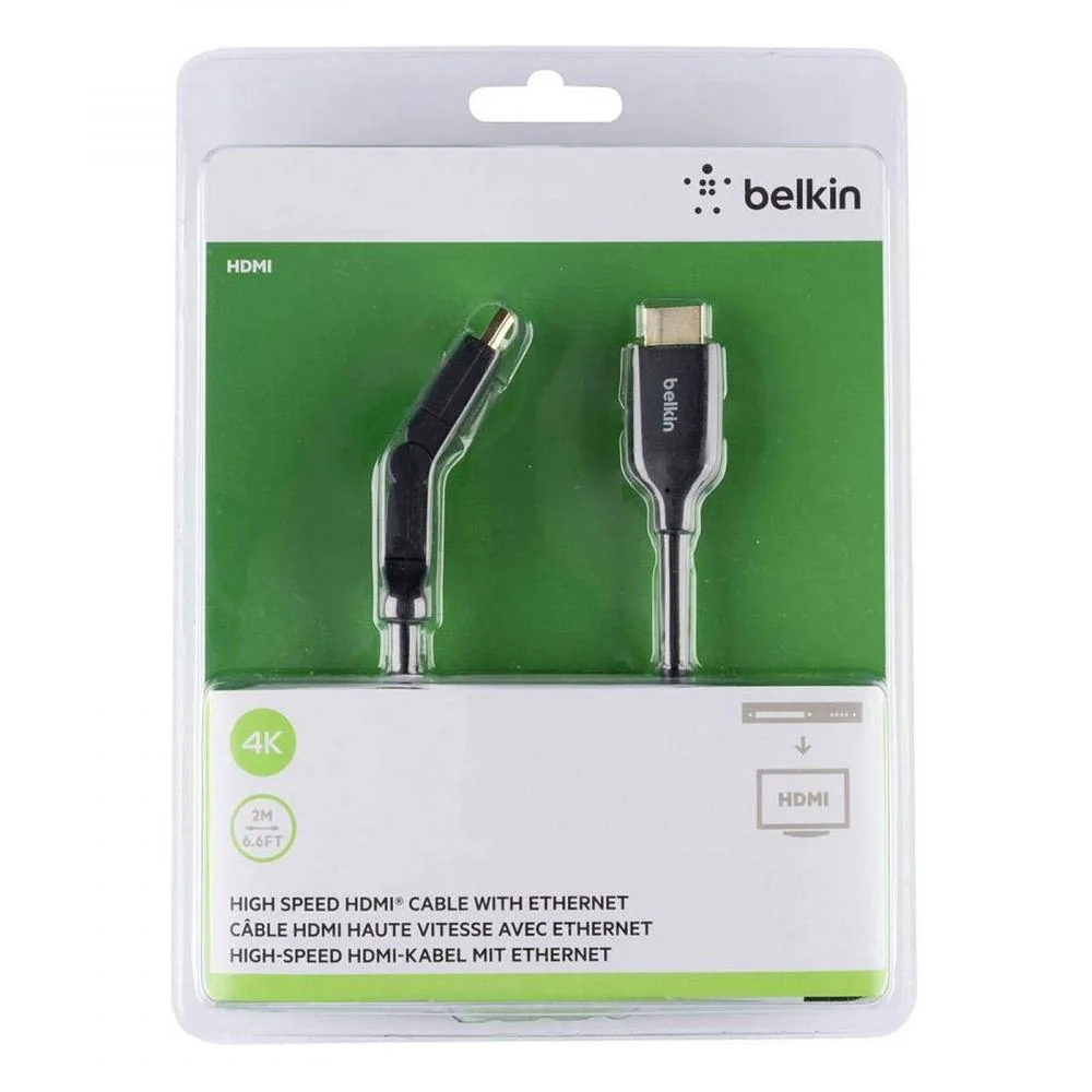 Dual Swivel HDMI kábel 2 m - Čierna