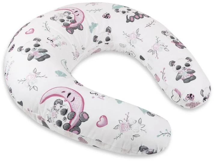 Obliečka na vankúš na kojenie 665/017 medvedík panda 1×1 ks, obliečka na vankúš