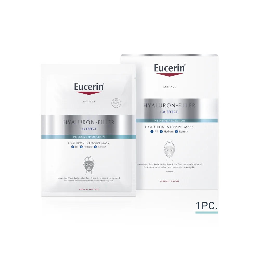 Eucerin HYALURON-FILLER 3x EFFECT Intenzívna maska 1×1 ks, svieži a mladší vzhľad pleti