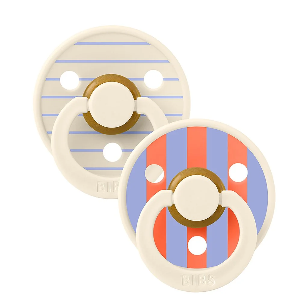 BIBS STUDIO Colour Pin cumlíky z prírodného kaučuku 2ks veľkosť 2 - Ivory Hush Mix