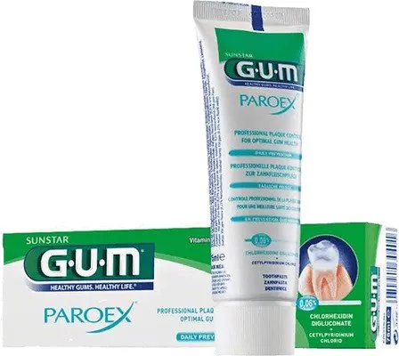 GUM zubná pasta PAROEX (CHX 0,06%) 1×75 ml, zubná pasta