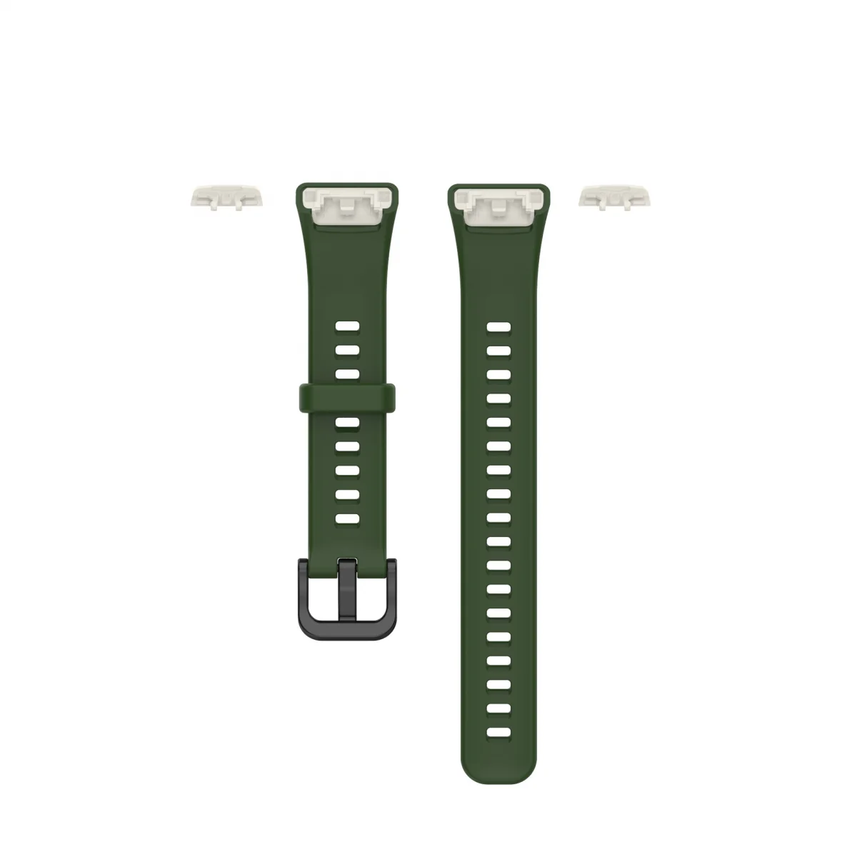 BStrap Silicone remienok na Honor Band 6 / Huawei Band 6 army green