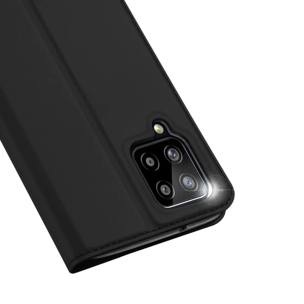 Dux Ducis Skin Pro knižkové kožené puzdro na Samsung Galaxy A22 4G, čierne erne