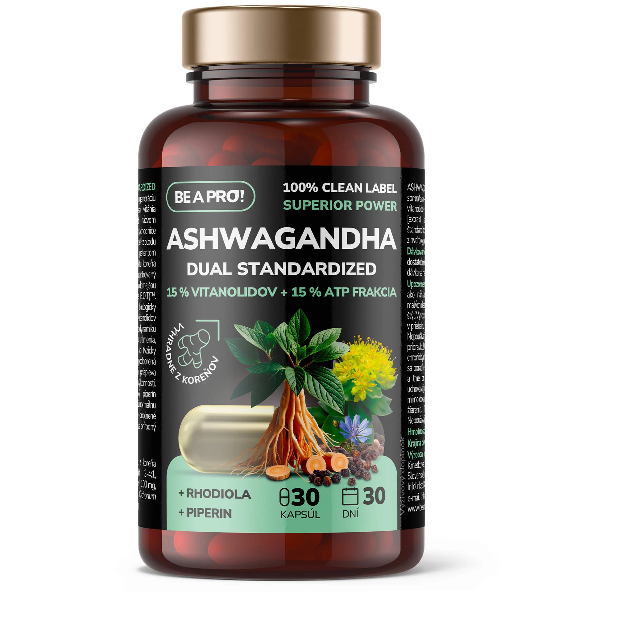 BE A PRO! ASHWAGANDHA – Dual Standardized 30 cps
