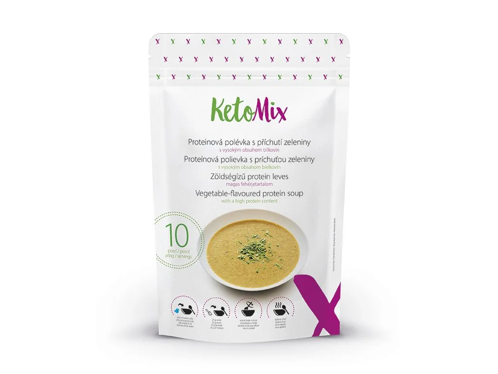 Ketomix Proteinova Polievka Zeleninova 1×10 ks, proteínová polievka