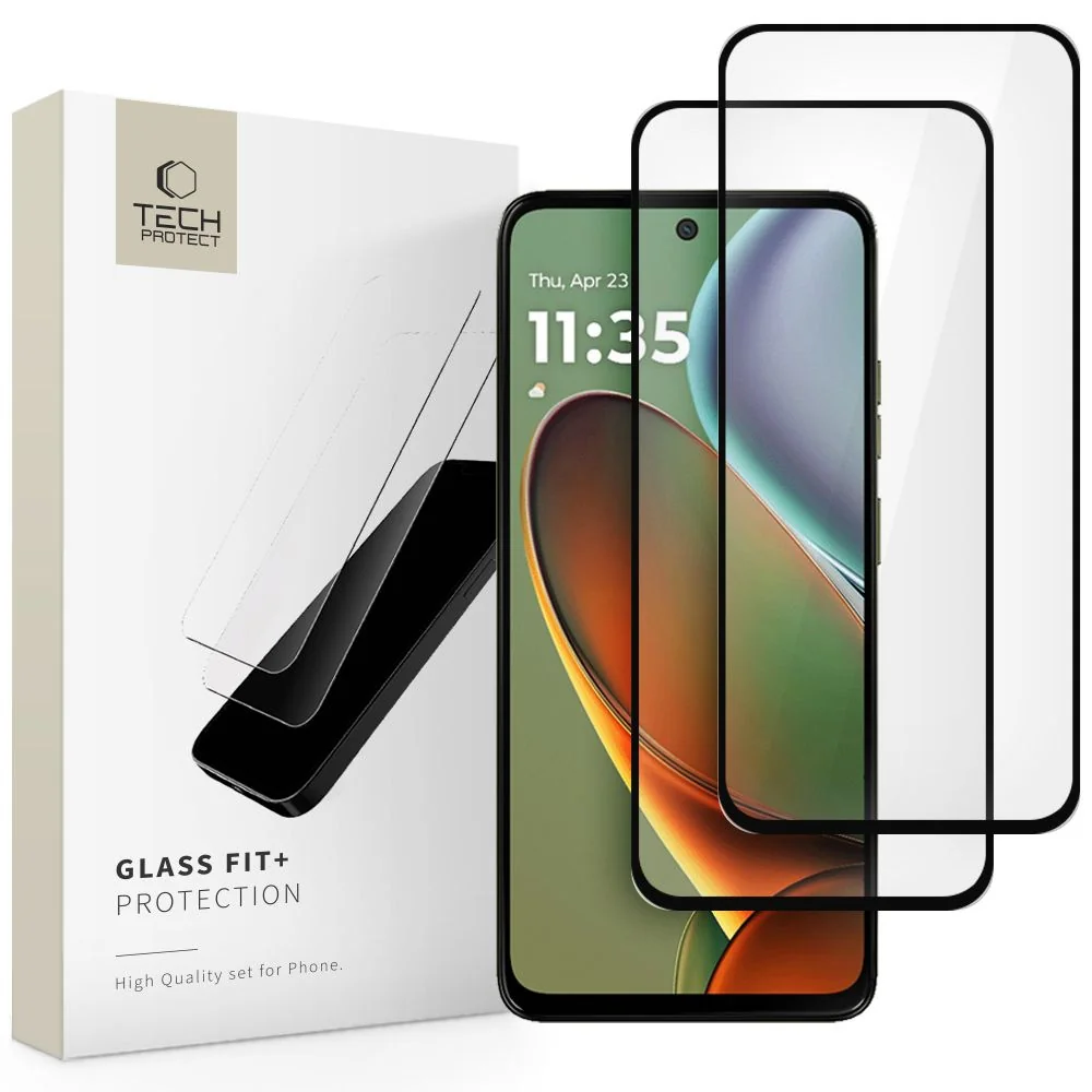 Tech-Protect Glass Fit 2x ochranné sklo na Motorola Moto G15 / G15 Power / G05 / E15, čierne er / G05 / E15, čierne