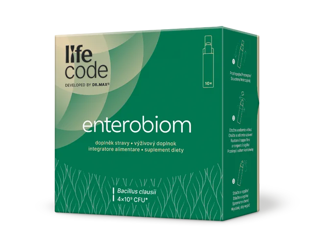 LifeCode developed by Dr. Max® enterobiom 10x4,5 ml, ampulky s mikrobiálnou kultúrou