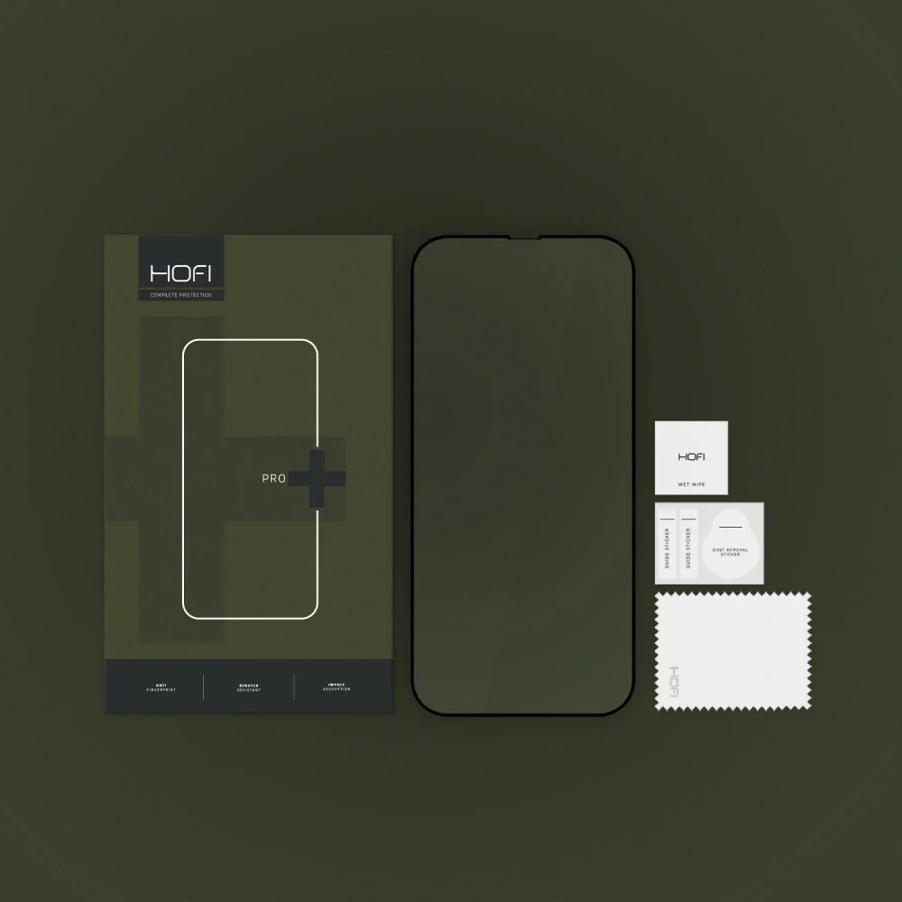 HOFI Glass Pro Full Screen ochranné sklo na iPhone 13 / 13 Pro / 14 / 16e, čierne 16e, čierne