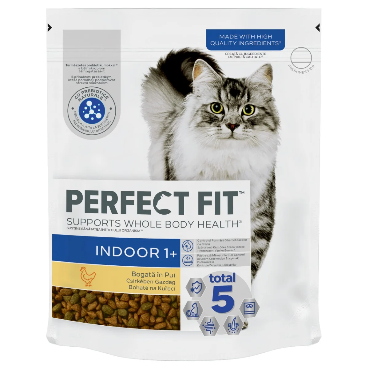 PERFECT FIT Granule pre mačKy Indoor s kuracím mäsom 1×750g, granule s kuračím mäsom