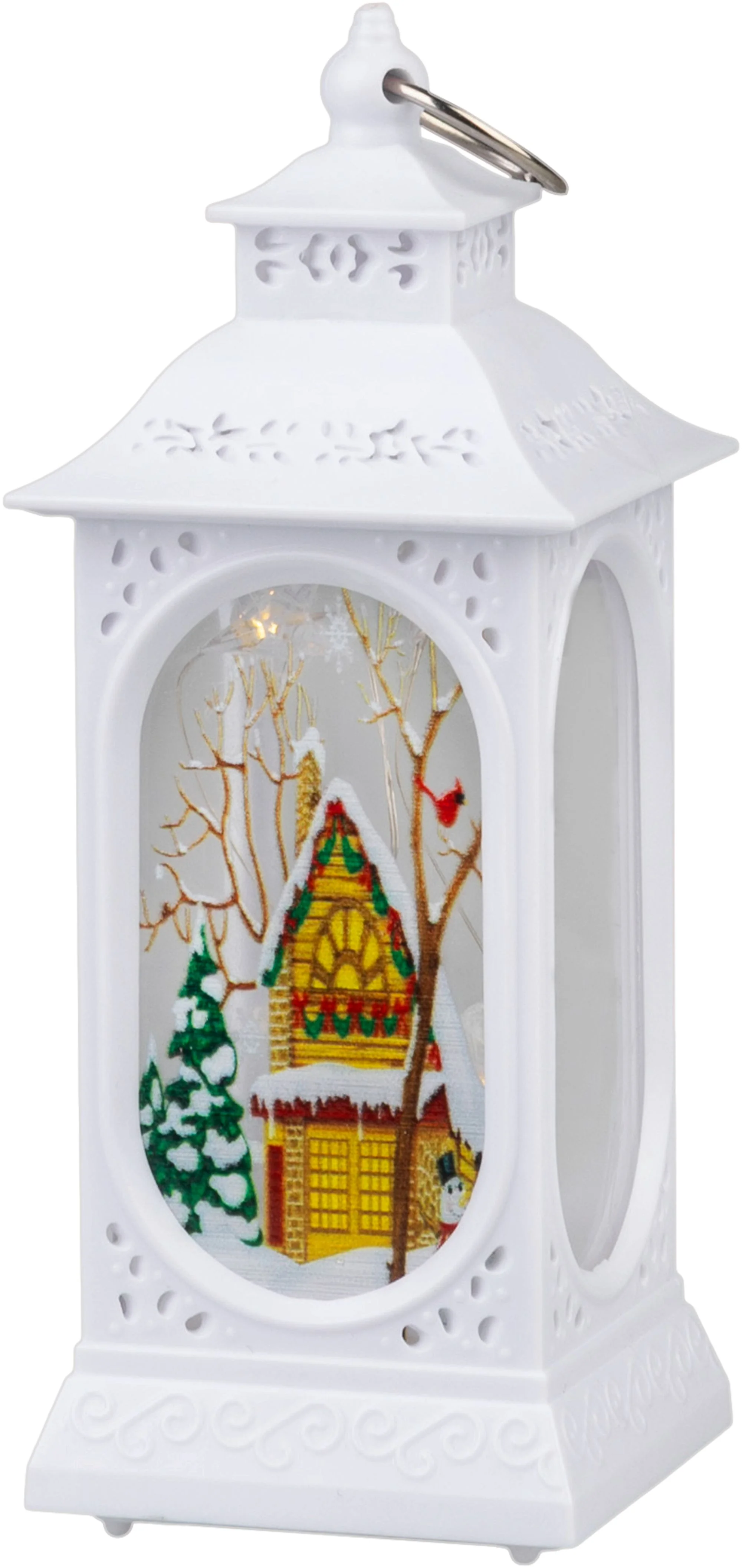 MagicHome vianočný LED lampáš, balenie 12 ks Plast, 5 LED teplá biela, 4.8x4.8x12.8 cm, 3xLR44