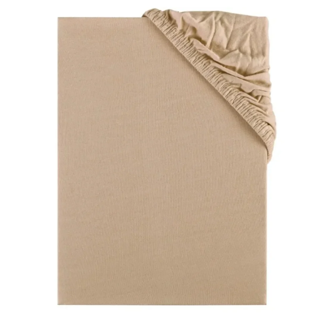 EMI Plachta posteľná cappuccino jersey 1×1ks, posteľná plachta