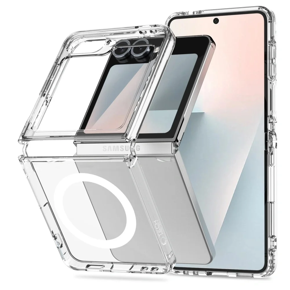 Tech-Protect FlexAir Hybrid MagSafe kryt na Samsung Galaxy Z Flip 6 / 7 FE, priesvitný 7 FE, priesvitný