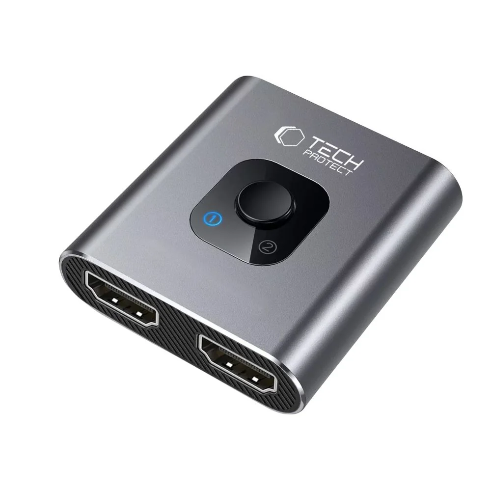 Tech-Protect HB07 HUB adaptér 2x HDMI 4K, šedý