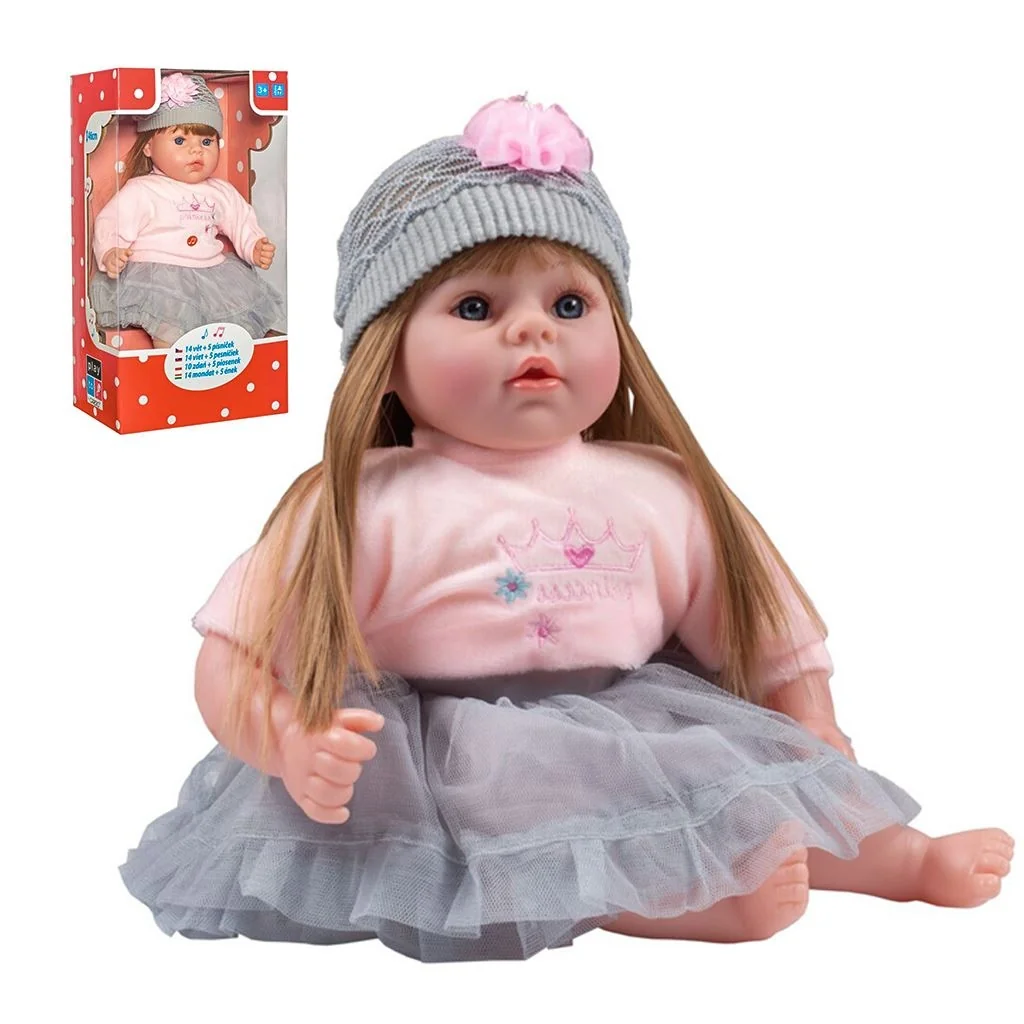 Česky hovoriaca a spievajúca detská bábika PlayTo Nina 46 cm ,