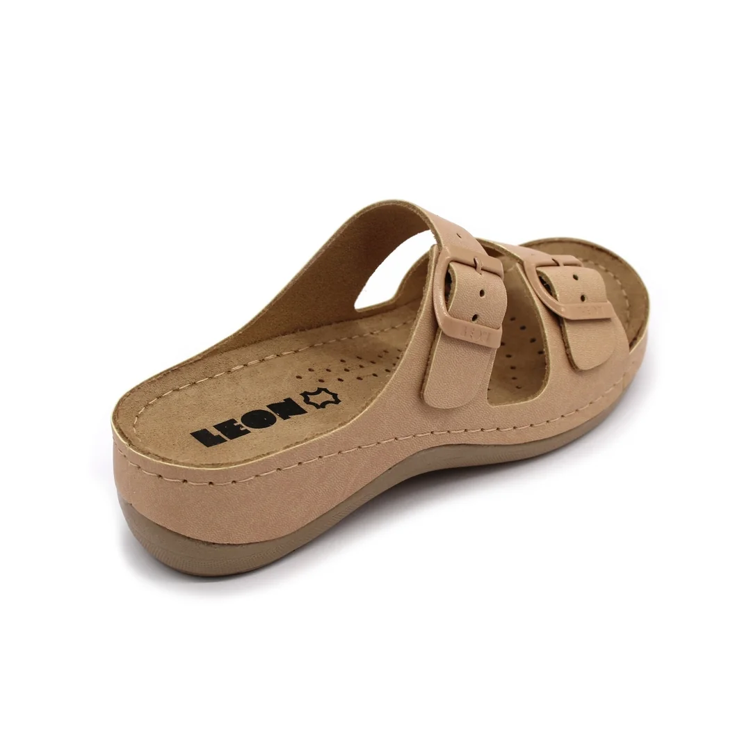 Leon 908 Dámska zdravotná celokožená obuv s prackou 37 - 23,5cm, žltá, 4,5 cm