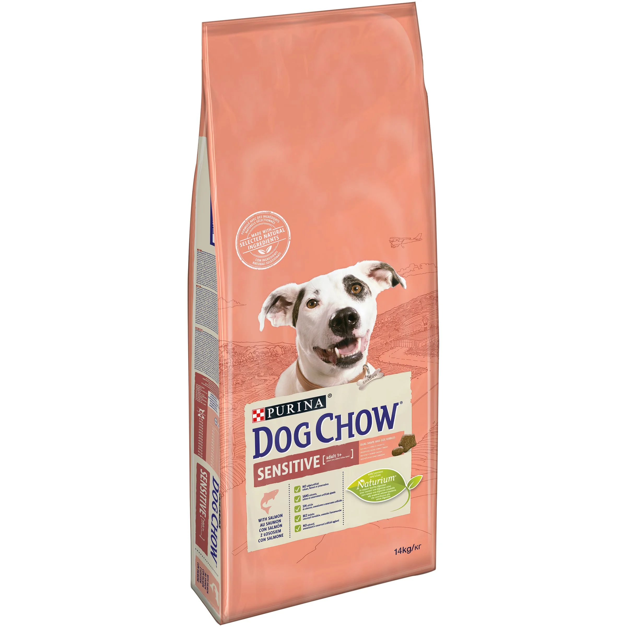DOG CHOW SENSITIVE losos a rýže 14kg 1×14 kg, granule pre gravidné a kojace suky