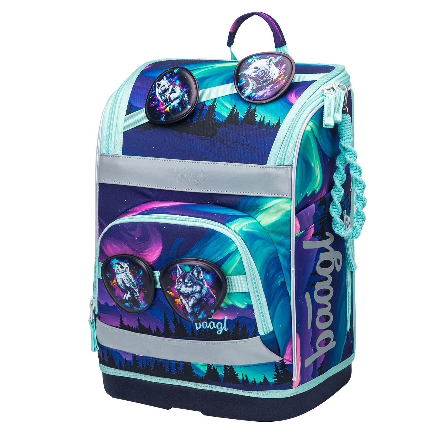 Školská aktovka Zippy Plus Aurora GRS Ergonomická, reflexná