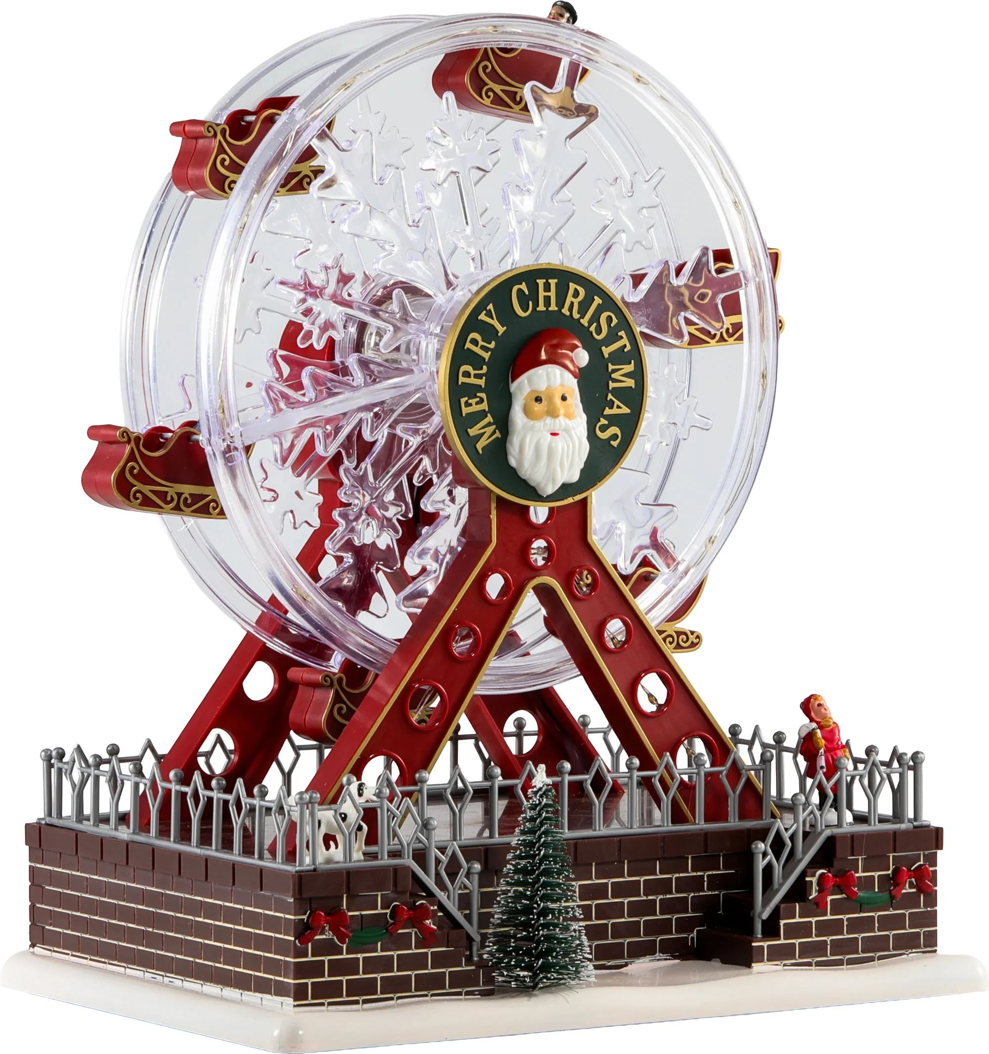 MagicHome vianočné LED ruské koleso, 1 ks Otočné, plastové, 16x23x27 cm