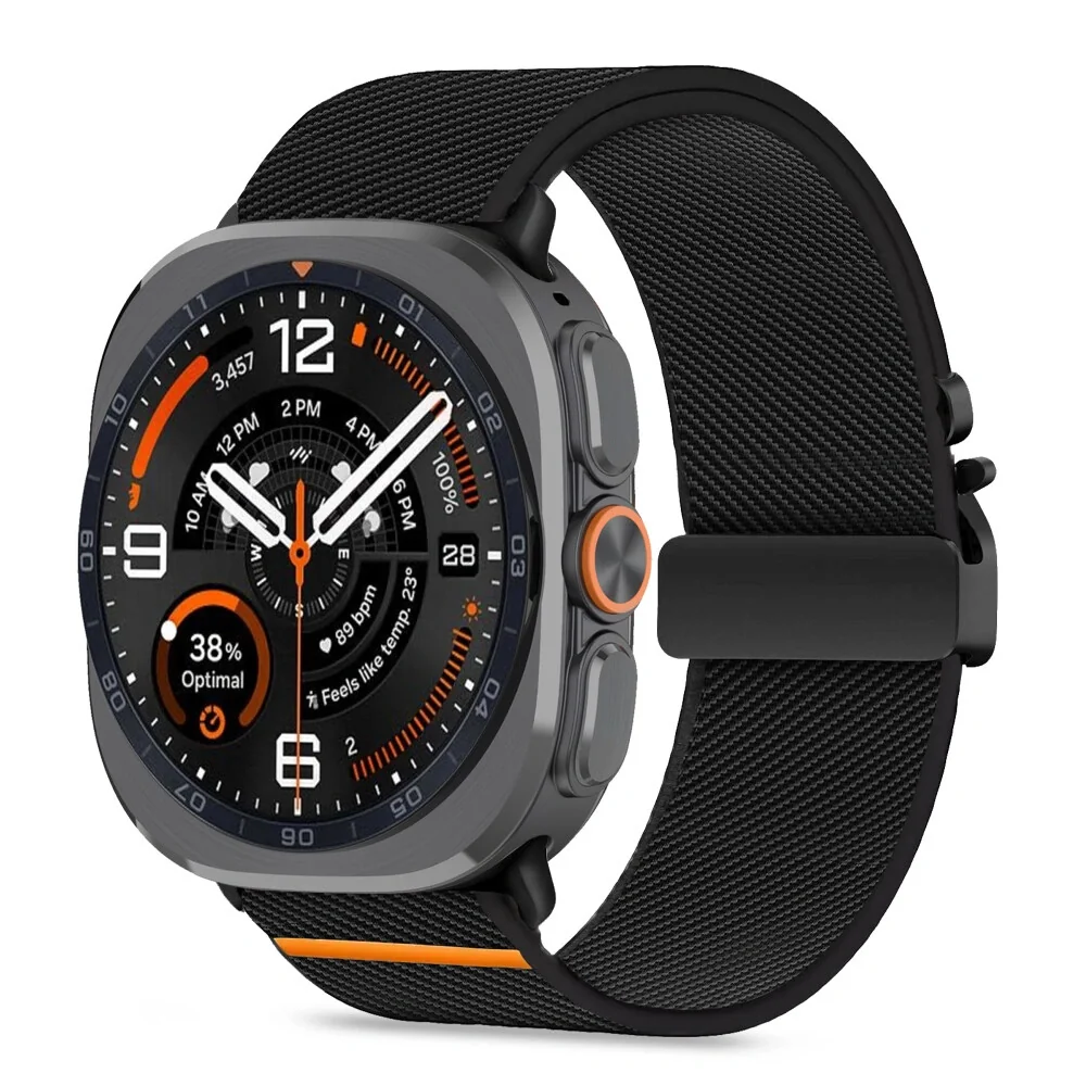 Tech-Protect Nylon Clasp remienok na Samsung Galaxy Watch Ultra 1 / 2 2024-2026 (47mm), black